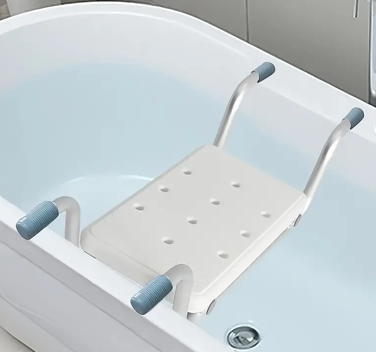 Bathtub Seat Plate - Adjustable Shower Chair for Elderly, Disabled, Pregnant Women, Non-Slip, Sturdy, Comfortable, Easy to Install, Safe Bathing Accessories