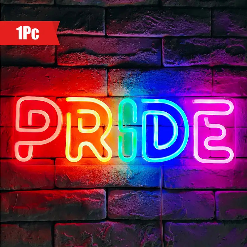 Illuminate Your Pride: Vibrant Pride Letters Neon Sign Light