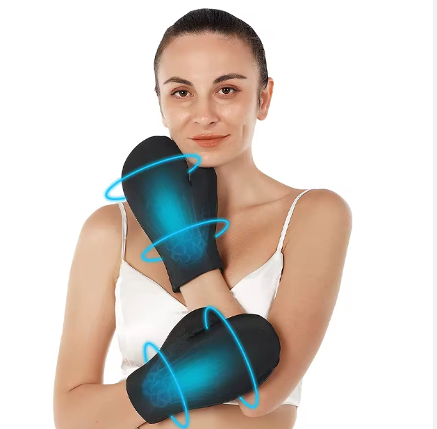 Hot cold Therapy solid gel gloves used for hand pain relief can heating and cooling.