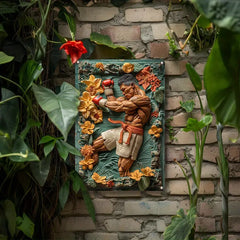 Muay Thai Boxer Metal Wall Art Decor