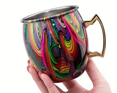 Colorful 16.91oz Stainless Steel Beer Mug - Perfect for Cocktails, Moscow Mules & More - Ideal for Bars, Home Parties & Holiday Gifts