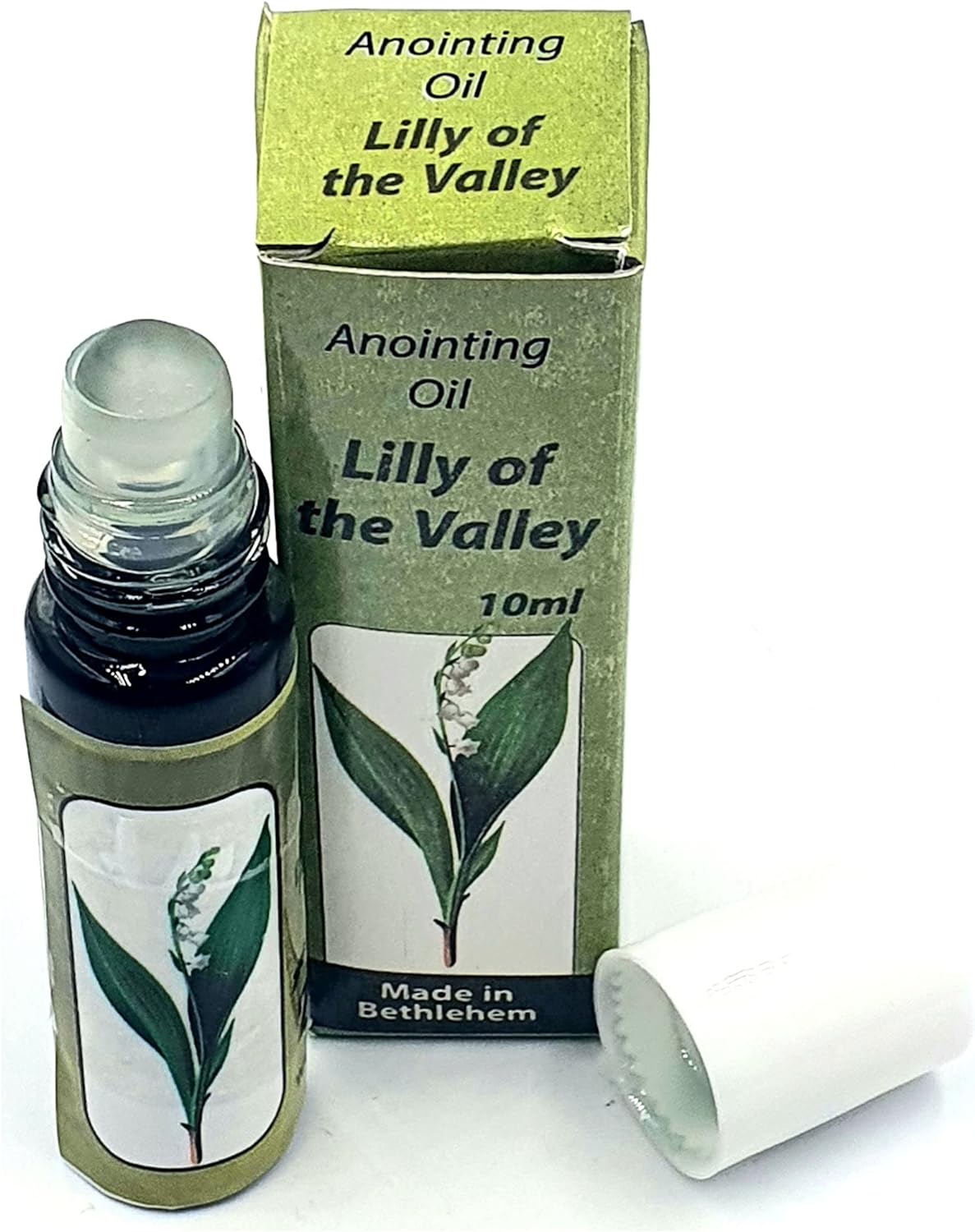 Zuluf Lilly of The Valley Nazareth Anointing Oil Holy Land - 10ml (.34 fl. oz.) Roll-On Bottle Blessing Oil | Anointing Oil from Israel for Healing and Protection, Home Blessing and Church PER008