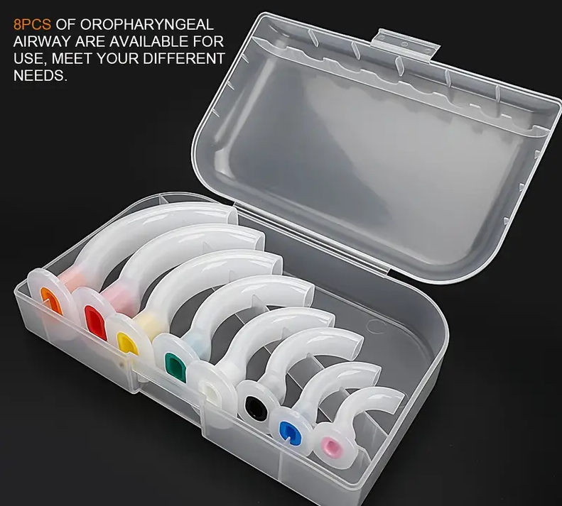 Disposable Oropharyngeal Airway Tube Set for First Aid - Homeopathic Solid Format Emergency Responder Equipment